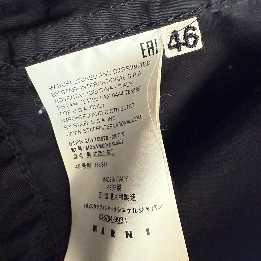 *LUXURY* Marni Black Hooded Jacket Large/XL - Picture 8 of 10